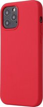 Mobigear Hoesje geschikt voor Apple iPhone 12 Pro Siliconen Telefoonhoesje | Mobigear Rubber Touch Backcover | iPhone 12 Pro Case | Back Cover - Dark Red | Rood