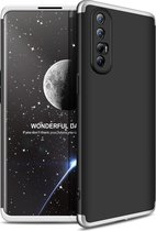 OPPO Reno 3 Pro Hoesje - Mobigear - 360 Serie - Hard Kunststof Backcover - Zwart / Zilver - Hoesje Geschikt Voor OPPO Reno 3 Pro