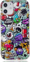 Apple iPhone 12 Hoesje - Mobigear - Design Serie - TPU Backcover - Graffiti - Hoesje Geschikt Voor Apple iPhone 12