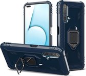 Mobigear Armor Ring Hardcase Hoesje - Geschikt voor Realme X50 - Blauw