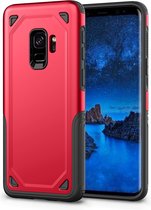 Samsung Galaxy J6 (2018) Hoesje - Mobigear - Armor Serie - Hard Kunststof Backcover - Rood - Hoesje Geschikt Voor Samsung Galaxy J6 (2018)
