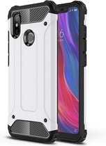 Xiaomi Mi 8 Hoesje - Mobigear - Outdoor Serie - Hard Kunststof Backcover - Wit - Hoesje Geschikt Voor Xiaomi Mi 8