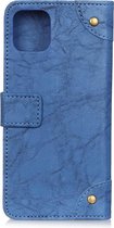 Mobigear Ranch Bookcase Hoesje - Geschikt voor Apple iPhone 11 - Blauw