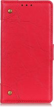OPPO A9 (2020) Hoesje - Mobigear - Ranch Serie - Kunstlederen Bookcase - Rood - Hoesje Geschikt Voor OPPO A9 (2020)