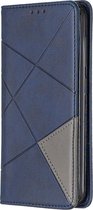 Nokia 4.2 Hoesje - Mobigear - Rhombus Slim Serie - Kunstlederen Bookcase - Blauw - Hoesje Geschikt Voor Nokia 4.2