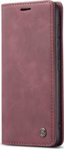 Samsung Galaxy S20 Hoesje - Caseme - Serie - Kunstlederen Bookcase - Rood - Hoesje Geschikt Voor Samsung Galaxy S20