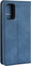 Samsung Galaxy S20 Plus Hoesje - Mobigear - Retro Slim Serie - Kunstlederen Bookcase - Donkerblauw - Hoesje Geschikt Voor Samsung Galaxy S20 Plus