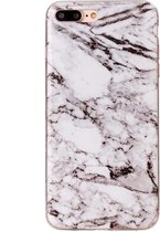 Apple iPhone 8 Plus Hoesje - Mobigear - Marble Serie - TPU Backcover - Wit - Hoesje Geschikt Voor Apple iPhone 8 Plus