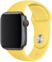 Case2go - Bandje geschikt voor Apple Watch 38 mm  /  40 mm - Siliconen Bandje - Geel