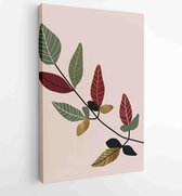 Botanical and gold abstract wall arts vector collection. 3 - Moderne schilderijen – Vertical – 1877836594 - 80*60 Vertical