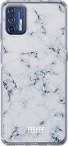 6F hoesje - geschikt voor Motorola Moto G9 Plus -  Transparant TPU Case - Classic Marble #ffffff