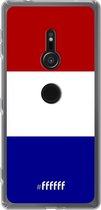 6F hoesje - geschikt voor Sony Xperia XZ2 -  Transparant TPU Case - Nederlandse vlag #ffffff