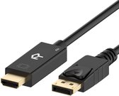 HDMI naar Displayport - ZINAPS Verbindungskabel Displayport (DP) auf HDMI, 4K Auflösung Kabel, 1,8 m, Schwarz