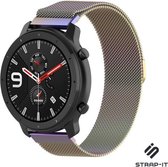 Milanees Smartwatch bandje - Geschikt voor  Xiaomi Amazfit GTR Milanese band - regenboog - 47mm - Strap-it Horlogeband / Polsband / Armband