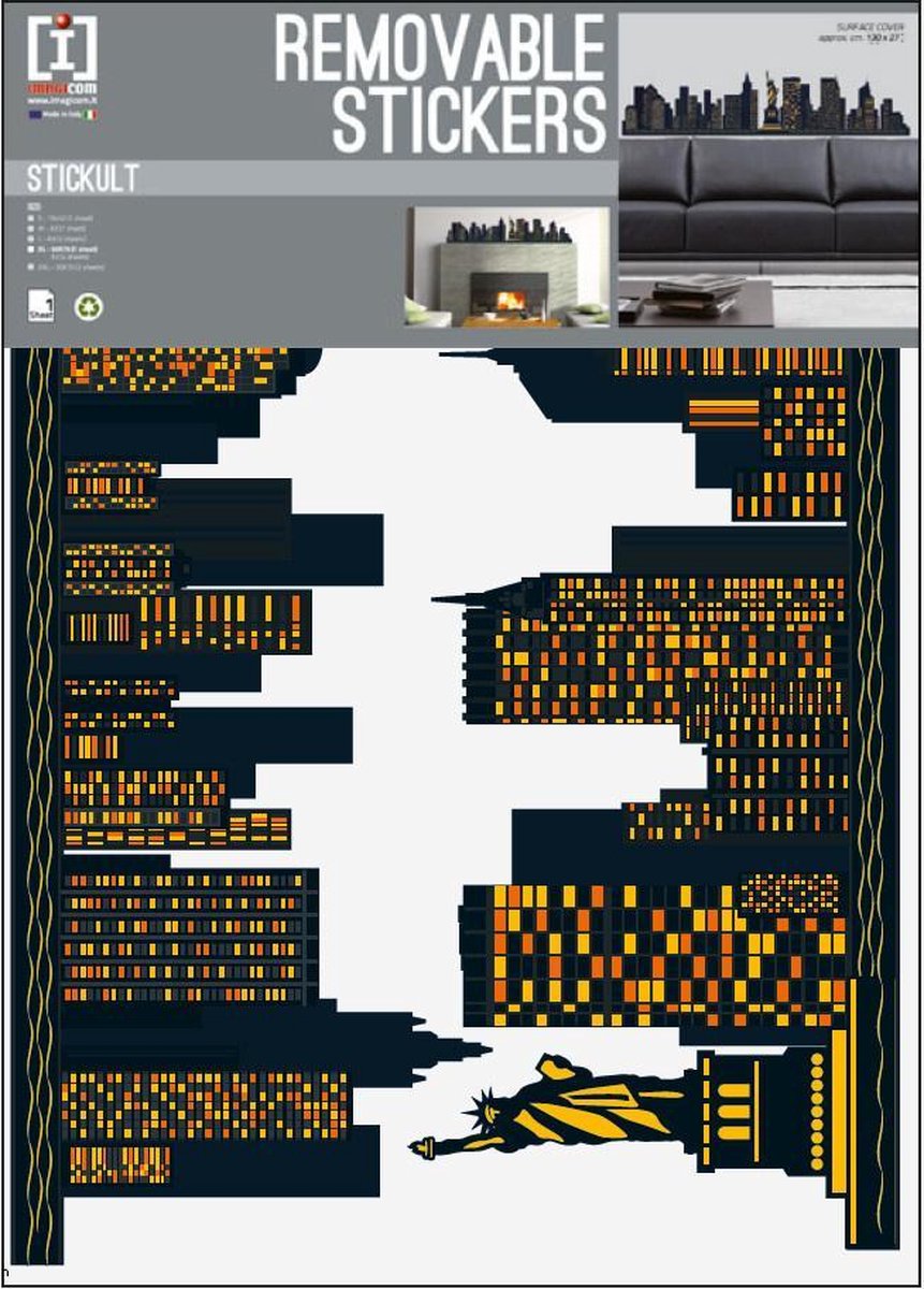 Muursticker Vinyl New York Skyline