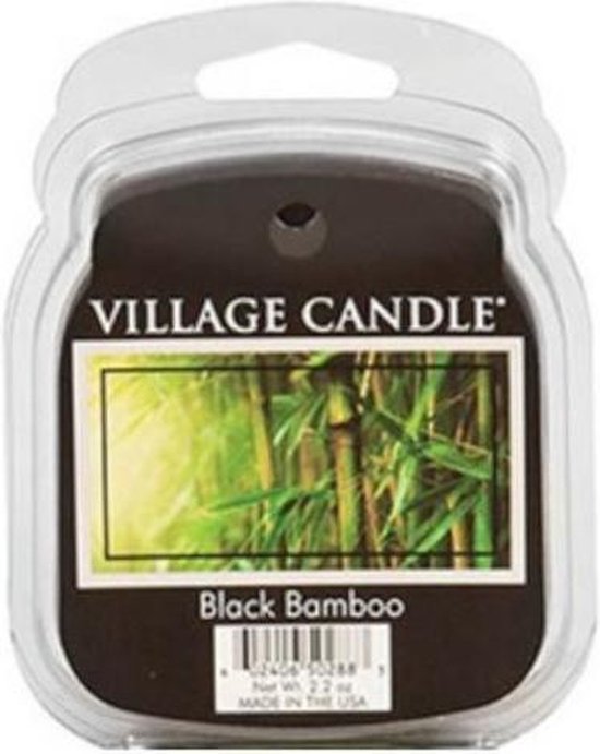Village Candle Geurwax - Black Bamboo 3 x 8 x 10,5 cm Zwart