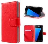 Samsung S7 EDGE Hoesje Wallet Case Rood