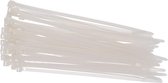 50x stuks Kabelbinders tie-wraps in het wit van 15 cm gemaakt van kunststof - 4.7 mm breed - snoeren bindmateriaal