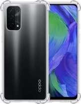 OPPO A54 5G Hoesje Siliconen Shock Proof Case Transparant - OPPO A54 5G Hoesje Cover Extra Stevig - Transparant