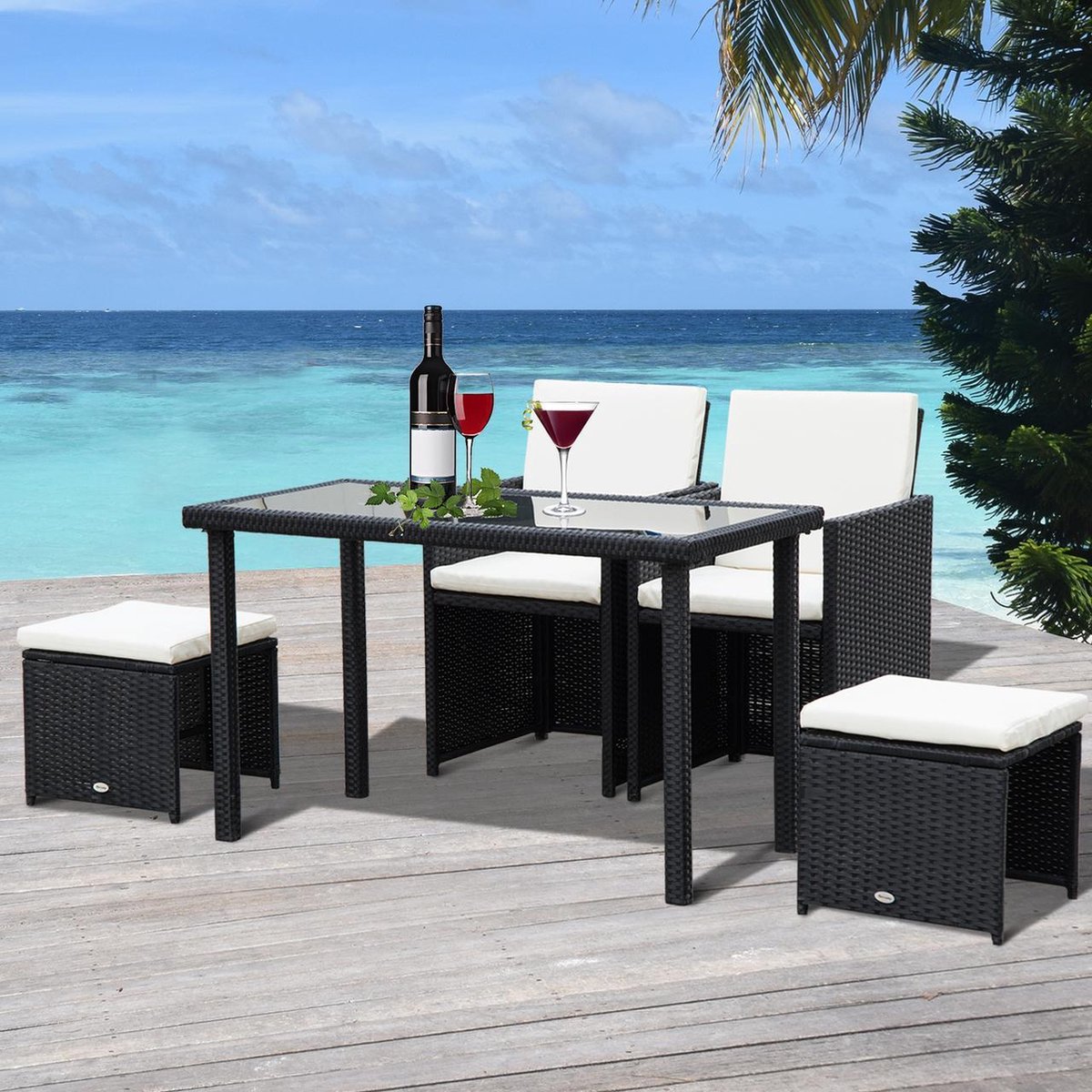 Tuintafel met glasplaat kopen? Buitentafels met glazen blad