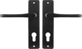 Starx Door Handle Zwart - Quincaillerie de Ferrures de porte - Écran de porte pour cylindre profilé (PC72) - Papillon de poignée de porte