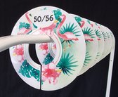 Maathangers Rond Flamingo - Maat 50 t/m 116 - Baby kledinghangers - 6 stuks