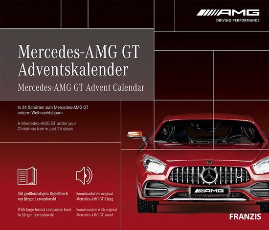 1:43 Franzis 67103-5 Mercedes-Benz AMG GT Adventskalender Plastic Modelbouwpakket - Franzis