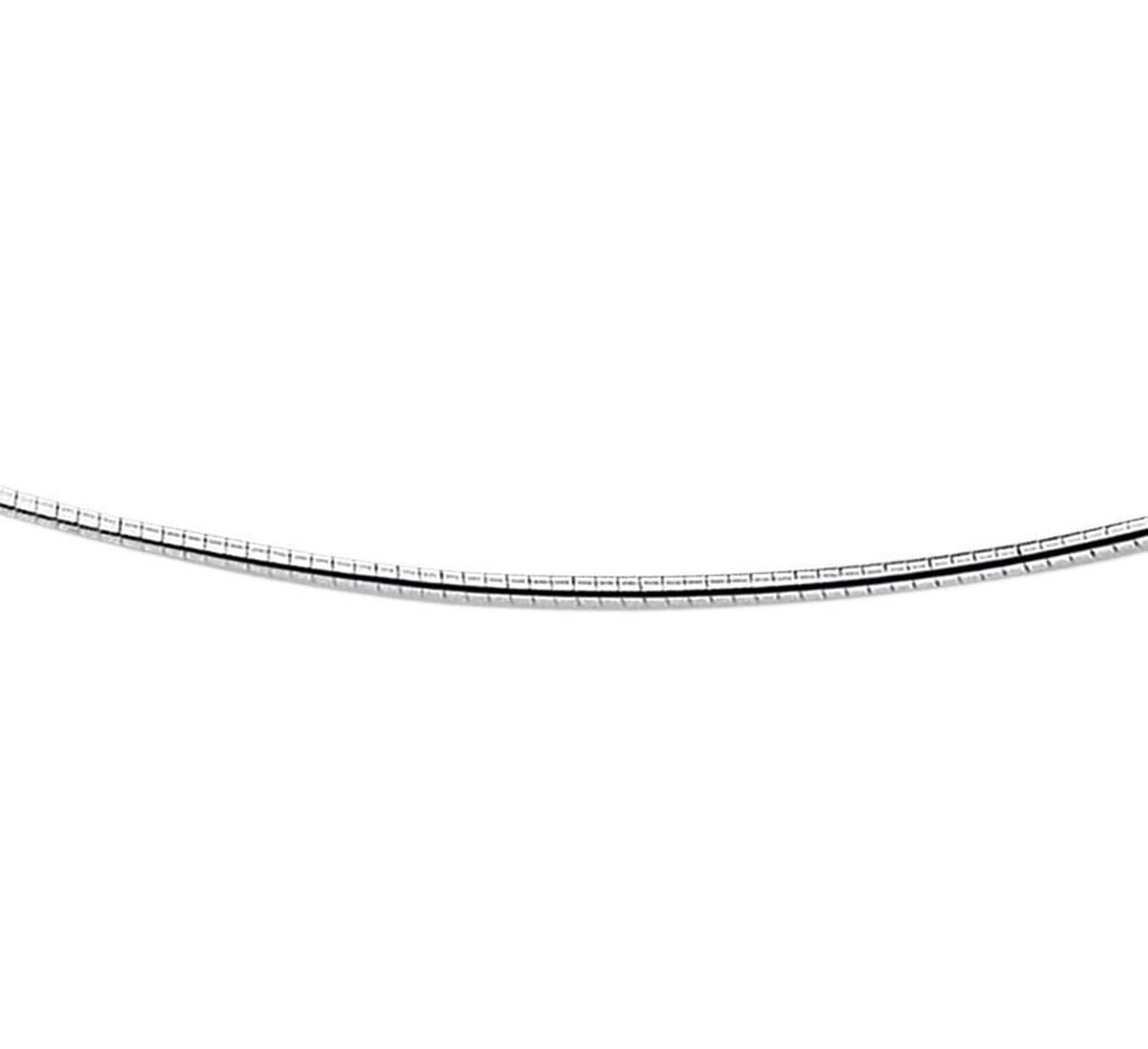 YO&NO - Ketting - Zilver - Omega rond - 1,5 mm - 42 + 3 cm - Zilver 925