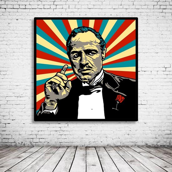 Bol Com Pop Art The Godfather Poster In Lijst 95 X 95 Cm Fotopapier Mat 180 Gr Framed
