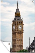 Tuindecoratie Close up van de Big Ben in Londen - 40x60 cm - Tuinposter - Tuindoek - Buitenposter