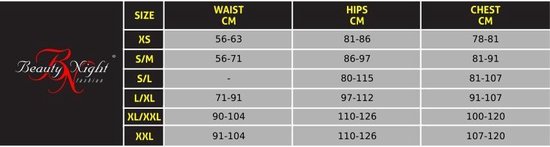 Beauty Night Shirley Nuisette en satin avec dentelle rouge - L / XL