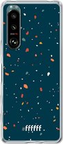 6F hoesje - geschikt voor Sony Xperia 5 III -  Transparant TPU Case - Terrazzo N°9 #ffffff