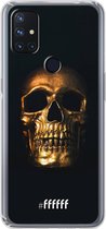 6F hoesje - geschikt voor OnePlus Nord N10 5G -  Transparant TPU Case - Gold Skull #ffffff