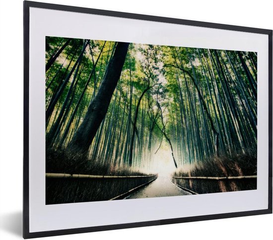 Fotolijst incl. Poster - Bamboebos in Arashiyama in Japan - 40x30 cm - Posterlijst