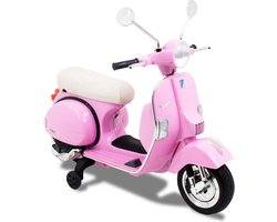 Vespa Elektrische Kinderscooter - Accu Scooter - 6V Accu - Sterke Accu - Roze