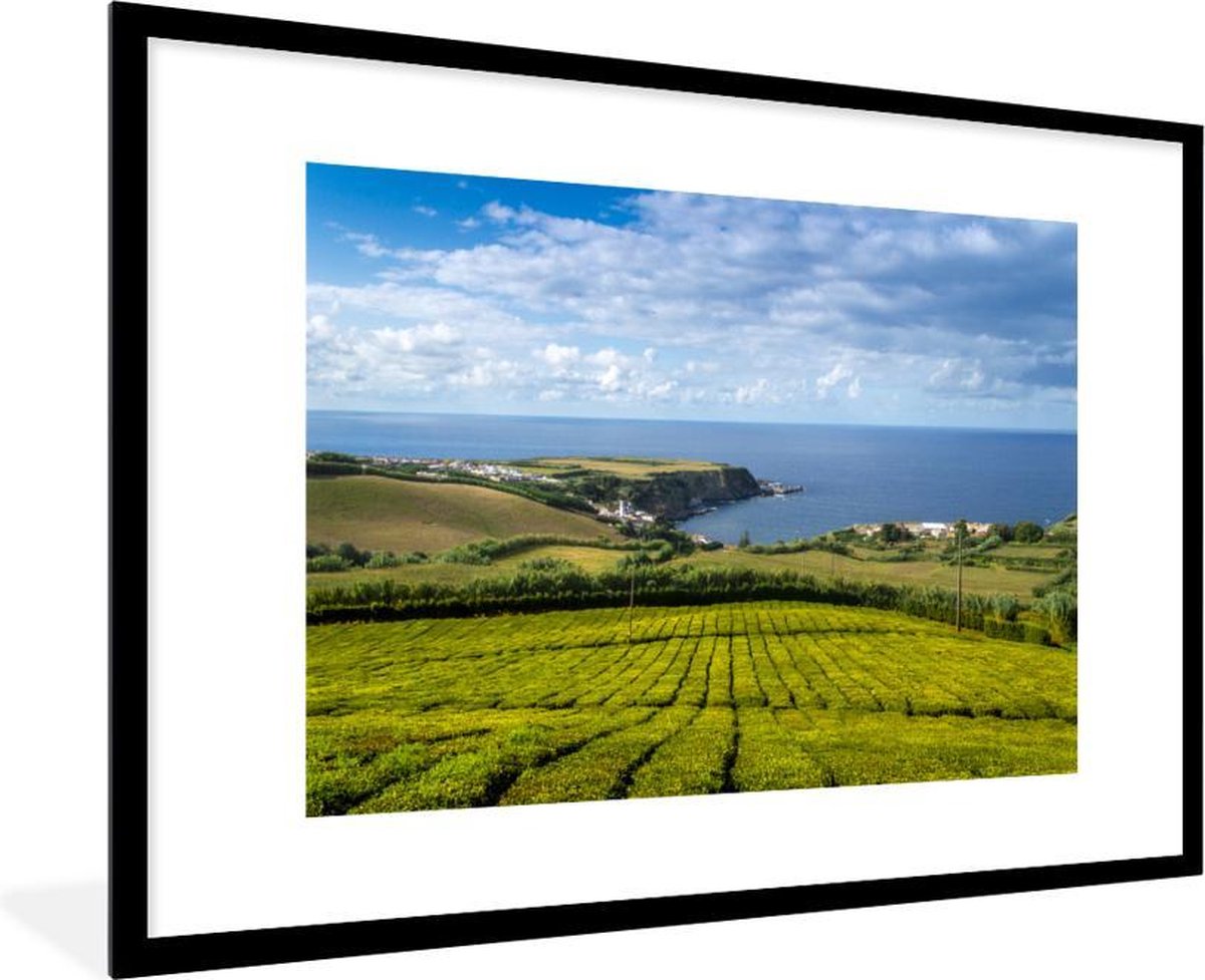 Cadre photo - Une vaste plantation de thé au large des Açores Cadre photo  120x80 cm 