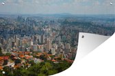 Tuinposter - Tuindoek - Tuinposters buiten - Luchtfoto van het zuiden van Belo Horizonte in Brazilië - 120x80 cm - Tuin