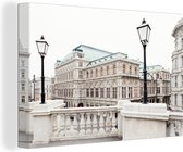 Canvas Schilderij Wenen - Opera - Oostenrijk - 180x120 cm - Wanddecoratie XXL