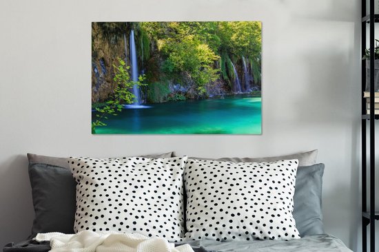Parc national des lacs de Plitvice en Croatie Toile 90x60 cm - Tirage photo sur toile (Décoration murale salon / chambre)