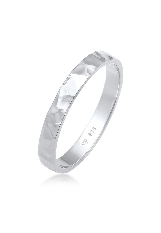 Bagues pour femmes Elli Ring pour femme de Basic Trend martelée fin en Argent sterling 925