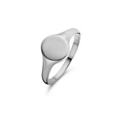 New Bling Zilveren Zegel Ring 9NB 0271 60 - Maat 60 - 9 x 20 mm -  Zilverkleurig