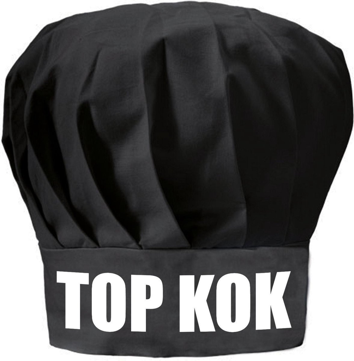 Top kok cadeau - koksmuts - zwart - dames en heren - verkleed - vaderdag - moederdag - verjaardag