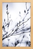 JUNIQE - Poster in houten lijst Winter Branches 2 -20x30 /Wit & Zwart