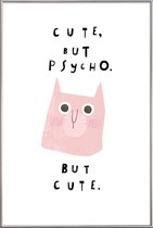 JUNIQE - Poster met kunststof lijst  -13x18 /Roze & Wit