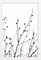 JUNIQE - Poster in houten lijst Winter Silhouettes 2 -20x30 /Wit &