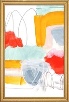 JUNIQE - Poster met houten lijst Veelkleurig - abstract -40x60