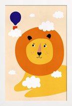 JUNIQE - Poster in houten lijst Head in the Clouds -40x60 /Kleurrijk