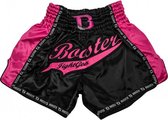 Booster Thaiboks Shorts Slugger TBT PRO Zwart Roze Maat Kickboxing Shorts Booster: XS = Jeugd +/- 6-8 Jaar