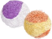 Flamingo Haza Ball Plush Tennis + Ratel 4Cm Set Van 2 Stuks