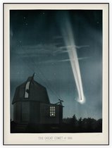 The Great Comet of 1881, Étienne Léopold Trouvelot - Foto op Akoestisch paneel - 90 x 120 cm